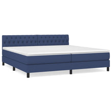 Boxspring Met Matras Stof Blauw 200 x 200 cm Getuft ontwerp