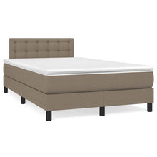 Boxspring met matras stof taupe 120x200 cm