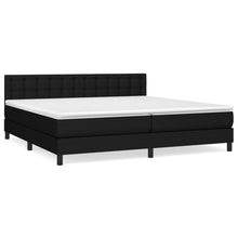 Boxspring Met Matras Stof Zwart 200 x 200 cm Knopen