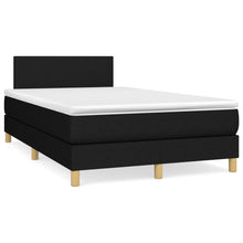 Boxspring Met Matras Stof Zwart 120 x 200 cm Effen ontwerp