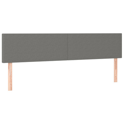 Boxspring Met Matras Stof Donkergrijs 180 x 200 cm Effen ontwerp