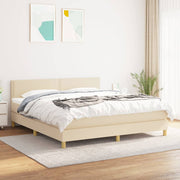 Boxspring 180x200 cm crèmekleurig met matras