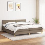 Boxspring met matras 200x200 cm taupe