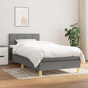 Boxspring 100x200 cm donkergrijs