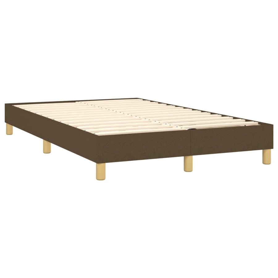 Boxspring Met Matras Stof Donkerbruin 120 x 200 cm Horizontale strepen