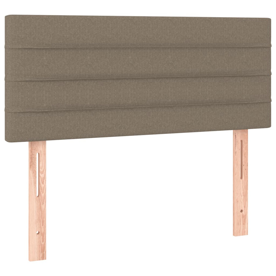 Boxspring Met Matras Stof Taupe 120 x 200 cm Horizontale strepen