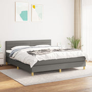 Boxspring met matras 160x200 cm donkergrijs