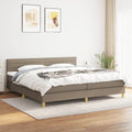 Boxspring met matras taupe 200x200 cm