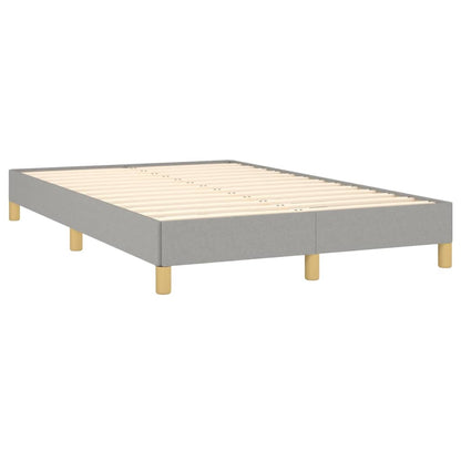 Boxspring Met Matras Stof Lichtgrijs 120 x 200 cm Verticale strepen