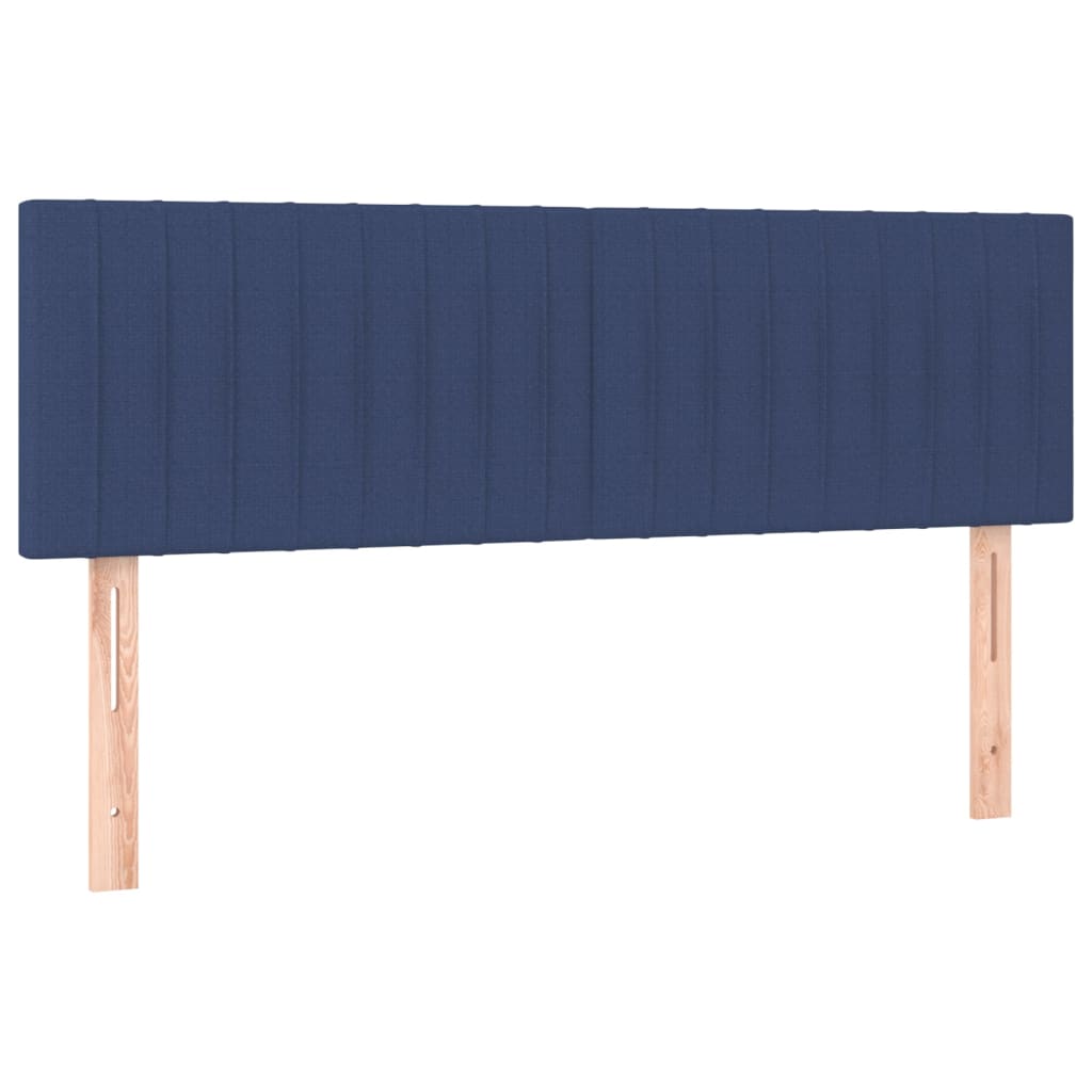 Boxspring Met Matras Stof Blauw 140 x 200 cm Verticale strepen