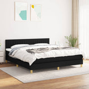 Boxspring met matras 180x200 cm zwart