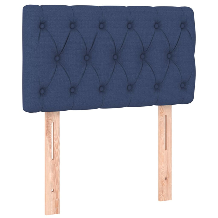 Boxspring Met Matras Stof Blauw 80 x 200 cm Getuft ontwerp