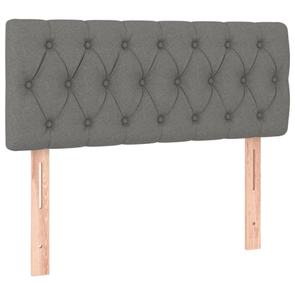 Boxspring Met Matras Stof Donkergrijs 90 x 200 cm Getuft ontwerp