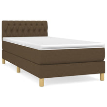 Boxspring Met Matras Stof Donkerbruin 90 x 200 cm Getuft ontwerp