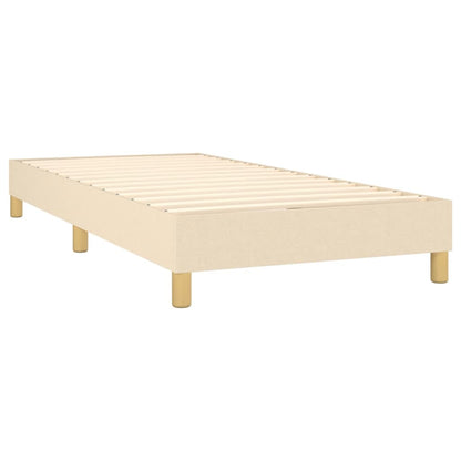 Boxspring Met Matras Stof Crèmekleurig 100X200 Cm 100 x 200 cm Getuft ontwerp