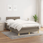 Boxspring Met Matras Stof Taupe 120 x 200 cm Getuft ontwerp