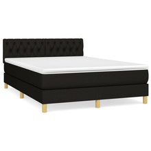 Boxspring Met Matras Stof Zwart 140 x 190 cm Getuft ontwerp