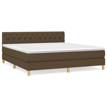 Boxspring Met Matras Stof Donkerbruin 160 x 200 cm Getuft ontwerp