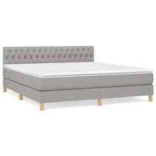 Boxspring Met Matras Stof Lichtgrijs 180 x 200 cm Getuft ontwerp