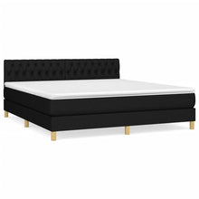 Boxspring Met Matras Stof Zwart 180 x 200 cm Getuft ontwerp