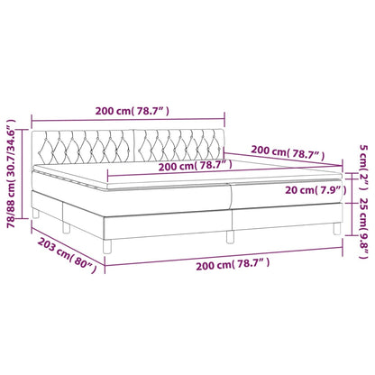 Boxspring Met Matras Stof Blauw 200 x 200 cm Getuft ontwerp
