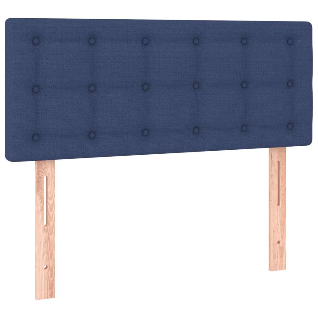 Boxspring Met Matras Stof Blauw 80 x 200 cm Knopen