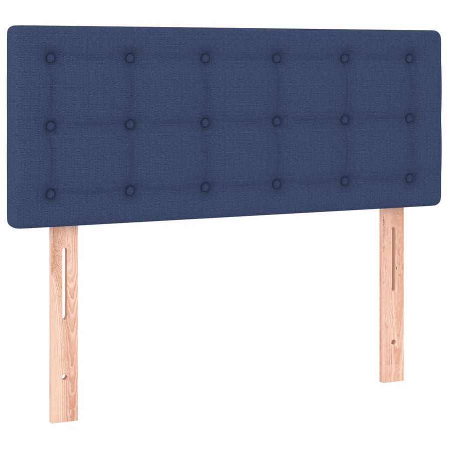 Boxspring Met Matras Stof Blauw 80 x 200 cm Knopen