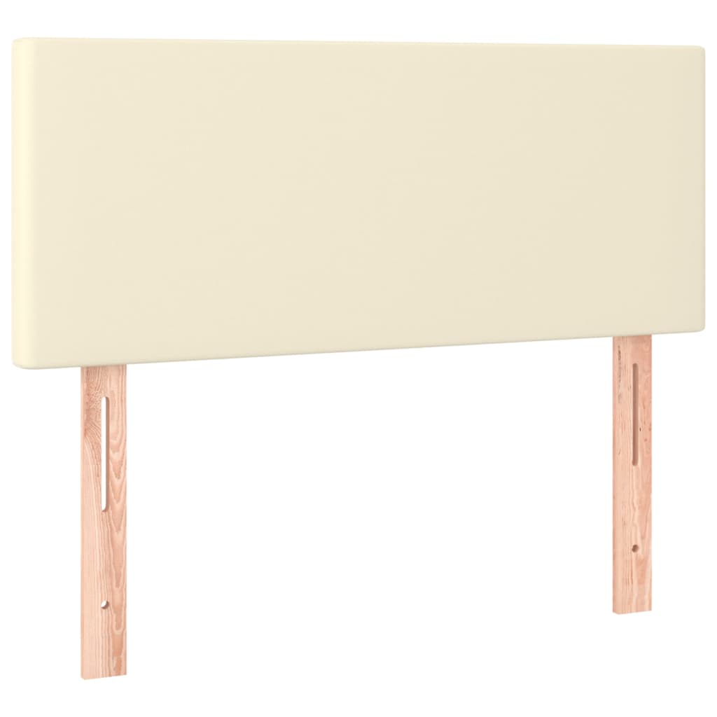 Boxspring Met Matras Kunstleer Kleurig Crème 80 x 200 cm