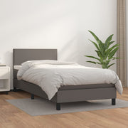Boxspring met matras 80x200 cm grijs kunstleer