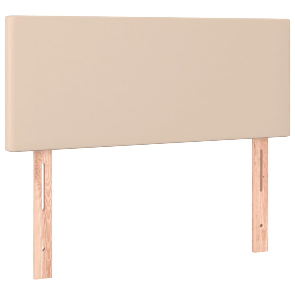 Boxspring met matras kunstleer cappuccinokleurig 80x200 cm 80 x 200 cm Effen ontwerp