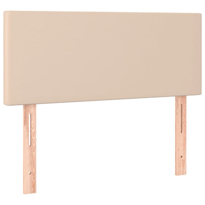 Boxspring met matras kunstleer cappuccinokleurig 80x200 cm 80 x 200 cm Effen ontwerp