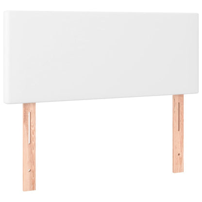 Boxspring Met Matras Kunstleer Wit 90 x 190 cm Effen ontwerp