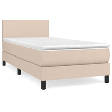Boxspring met matras kunstleer cappuccinokleurig 90x200 cm 90 x 200 cm Cappuccino