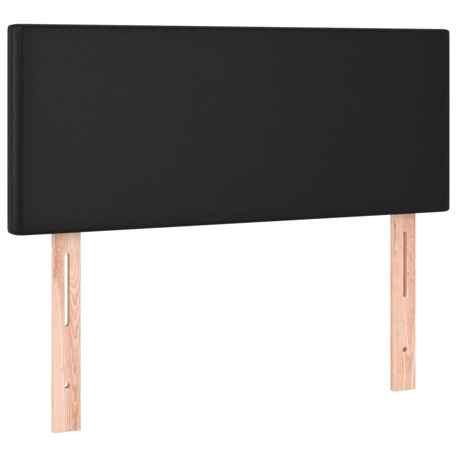 Boxspring Met Matras Kunstleer Zwart 120 x 200 cm Effen ontwerp