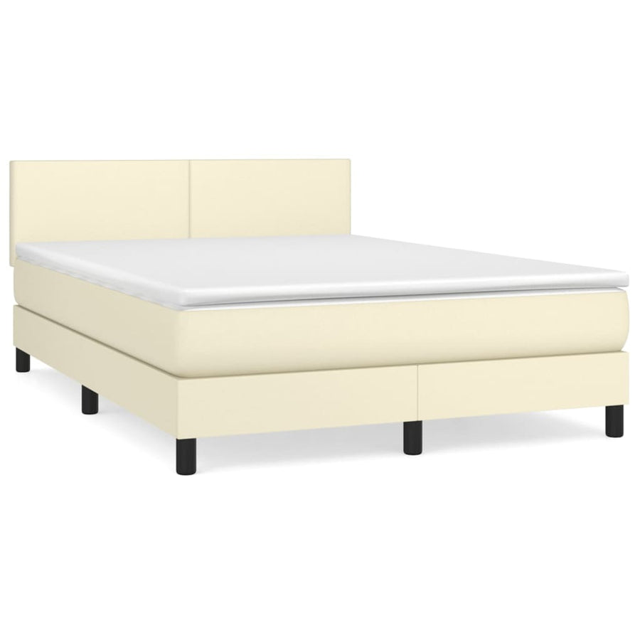 Boxspring Met Matras Kunstleer Kleurig 140 x 200 cm