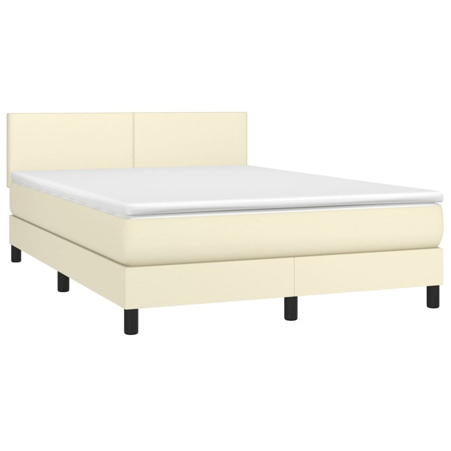 Boxspring Met Matras Kunstleer Kleurig 140 x 200 cm