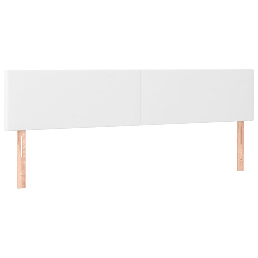 Boxspring Met Matras Kunstleer Wit 160 x 200 cm Effen ontwerp