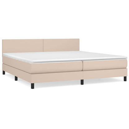 Boxspring Met Matras Kunstleer Kleurig 200 x 200 cm