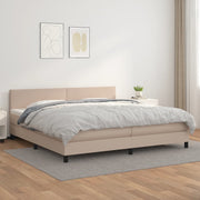 Boxspring met matras 200x200 cm kunstleer kleurig