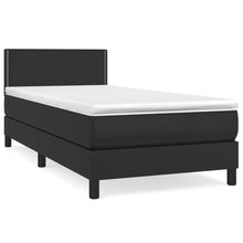 Boxspring Met Matras Kunstleer Zwart 80 x 200 cm Effen met spijkers
