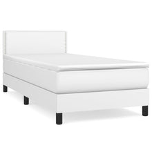 Boxspring Met Matras Kunstleer Wit 100 x 200 cm Effen met spijkers