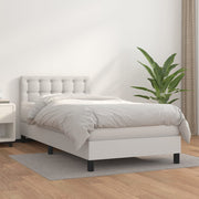 Boxspring 80x200 cm wit kunstleer pocketvering matras