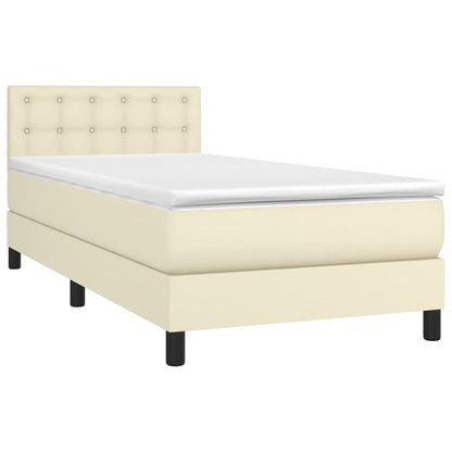 Boxspring Met Matras Kunstleer Kleurig 80 x 200 cm