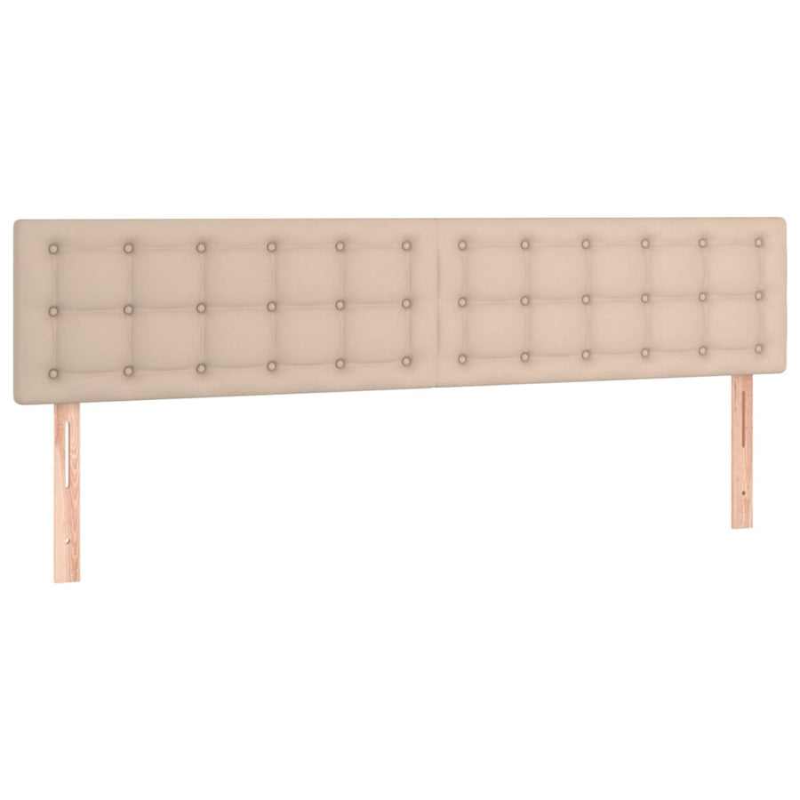 Boxspring Met Matras Kunstleer Kleurig Cappuccino 180 x 200 cm Knopen