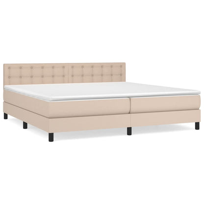 Boxspring Met Matras Kunstleer Kleurig 200 x 200 cm