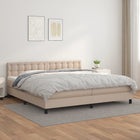 Box spring with mattress Faux Leather Colored 200 x 200 cm