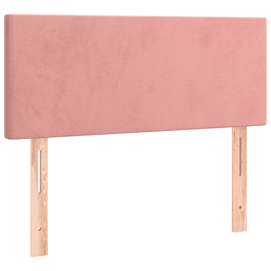 Boxspring met matras fluweel roze 90x190 cm 90 x 190 cm Roze