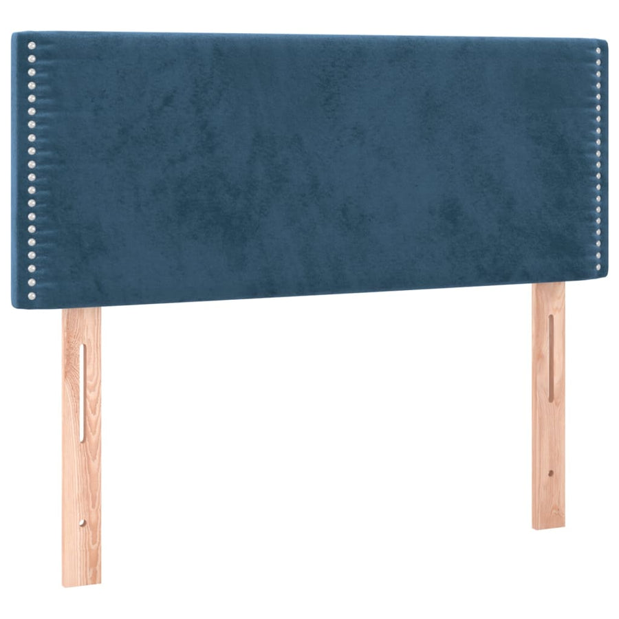 Boxspring met matras fluweel donkerblauw 100x200 cm 100 x 200 cm Donkerblauw