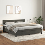 Boxspring 180x200 cm donkergrijs fluweel