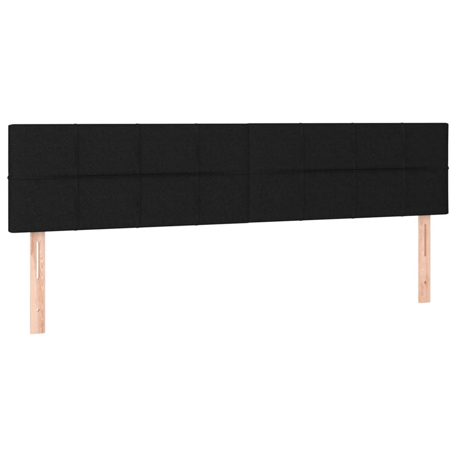 Boxspring met matras fluweel zwart 140x200 cm 140 x 200 cm Blok met vierkanten